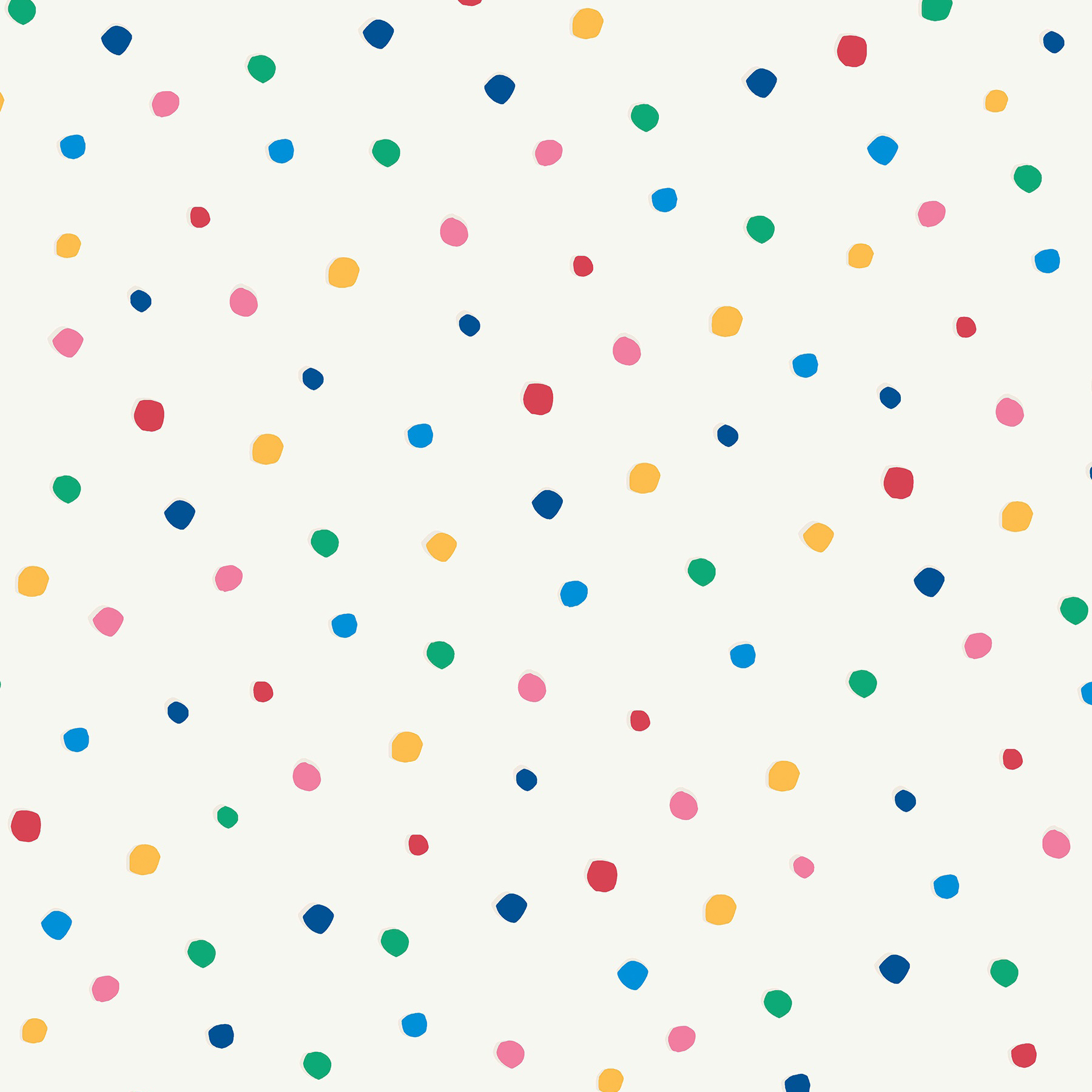 Joules Lynx  Spot White/Rainbow Wallpaper - 10m x 52cm