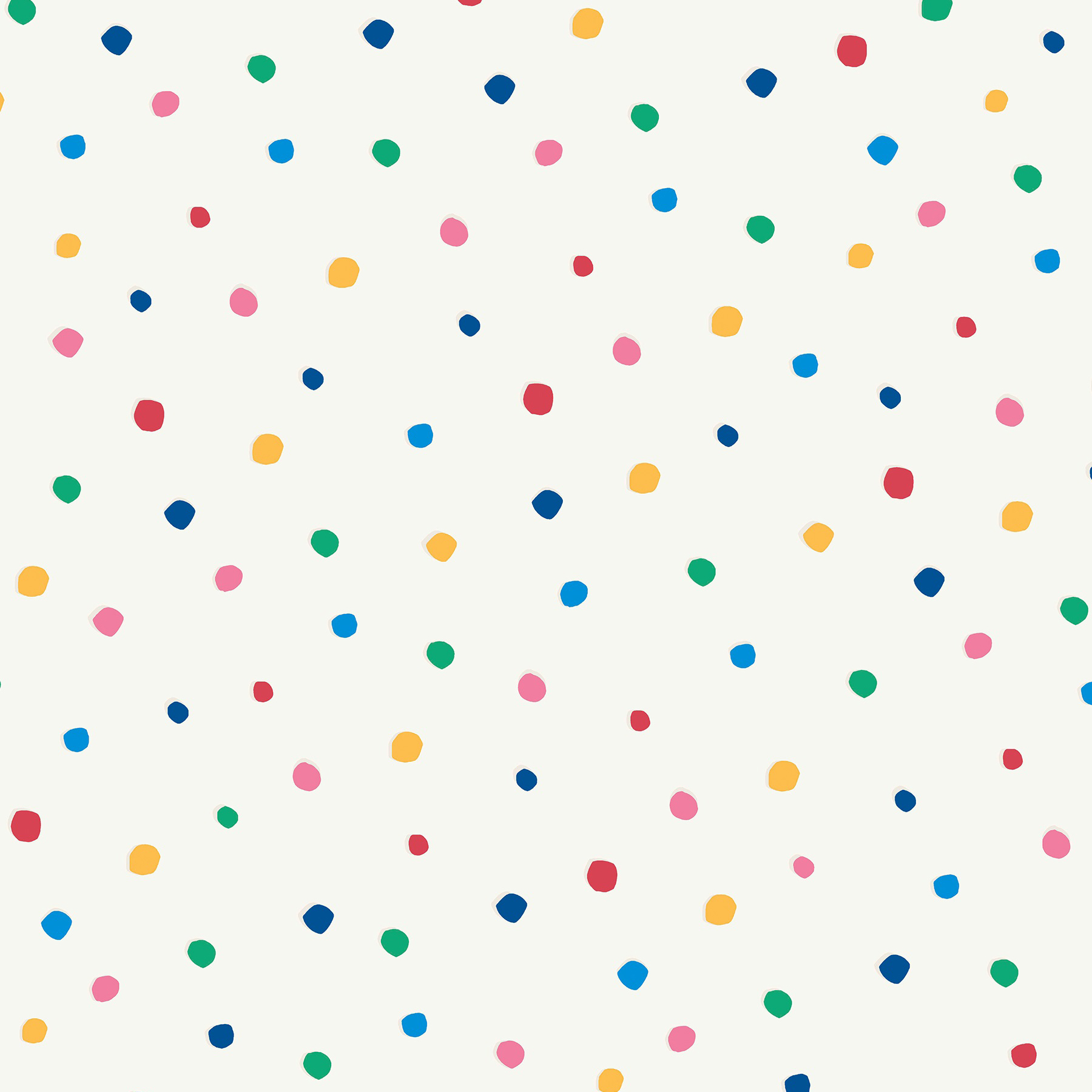 Joules Lynx Spot White/Rainbow Wallpaper - 10m x 52cm