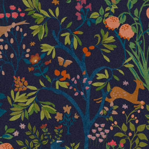 Joules Enchanted Woodland Navy Wallpaper - 10m x 52cm