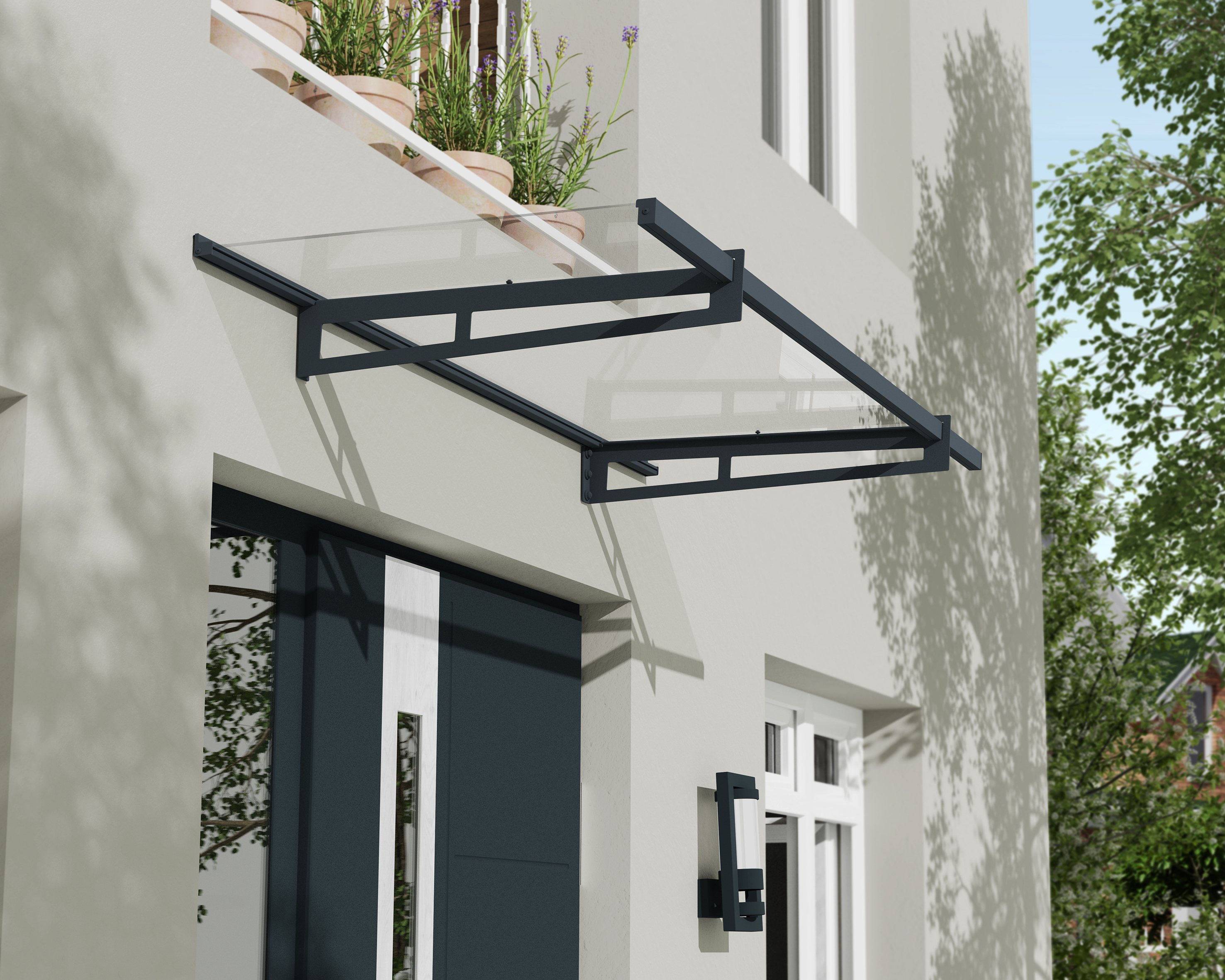Palram Bremen Grey Door Canopy - 935 x 2050mm