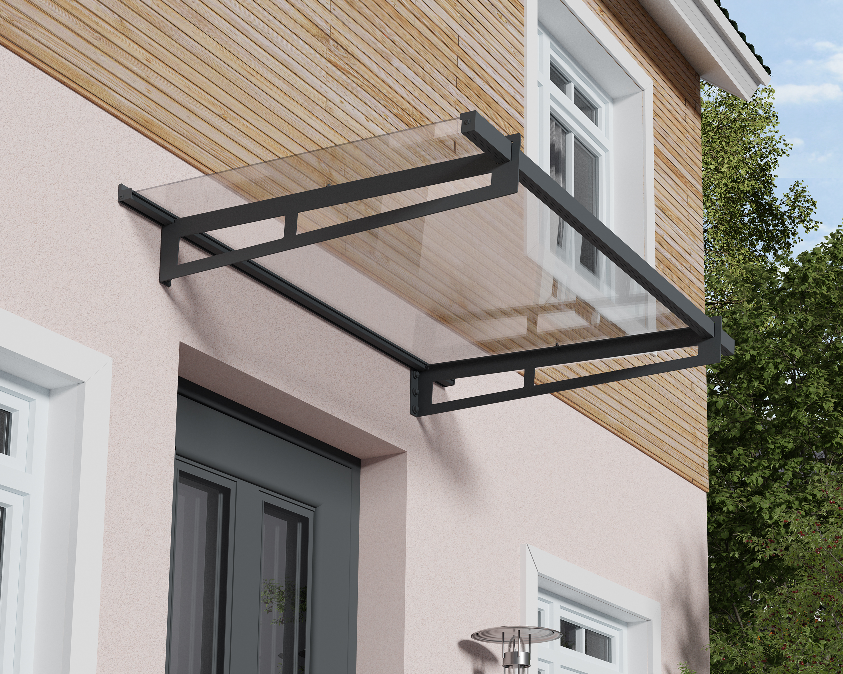 Palram Bremen Grey Door Canopy - 935 x 1500mm