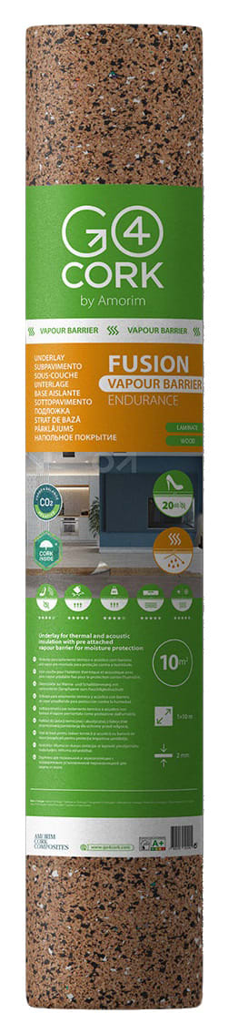 Amorim Fusion 2mm Wood Flooring Cork Underlay with BuiltIn Vapour Barrier 10m2 Wickes.co.uk