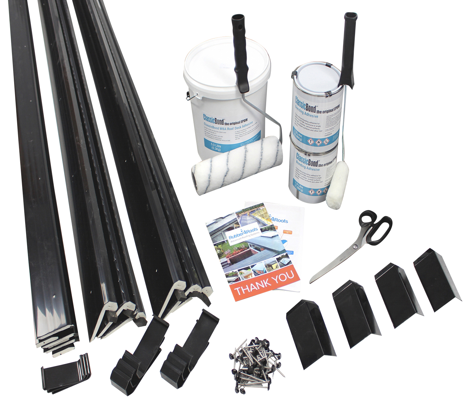 ClassicBond Garage Roof Kit with White Trim - 6.1 x 7.5m