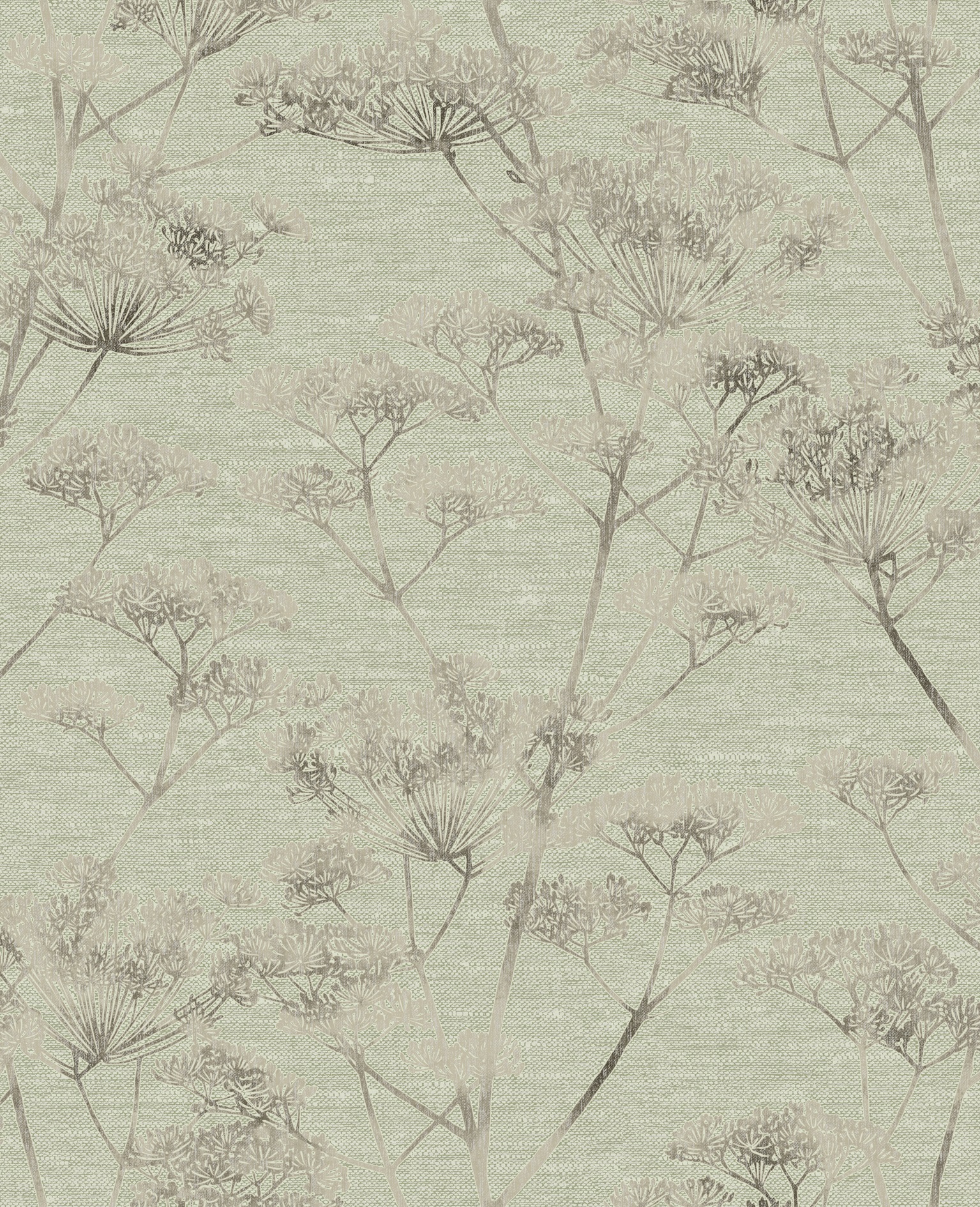 Boutique Serene Seedhead Sage Wallpaper - 10m x 52cm