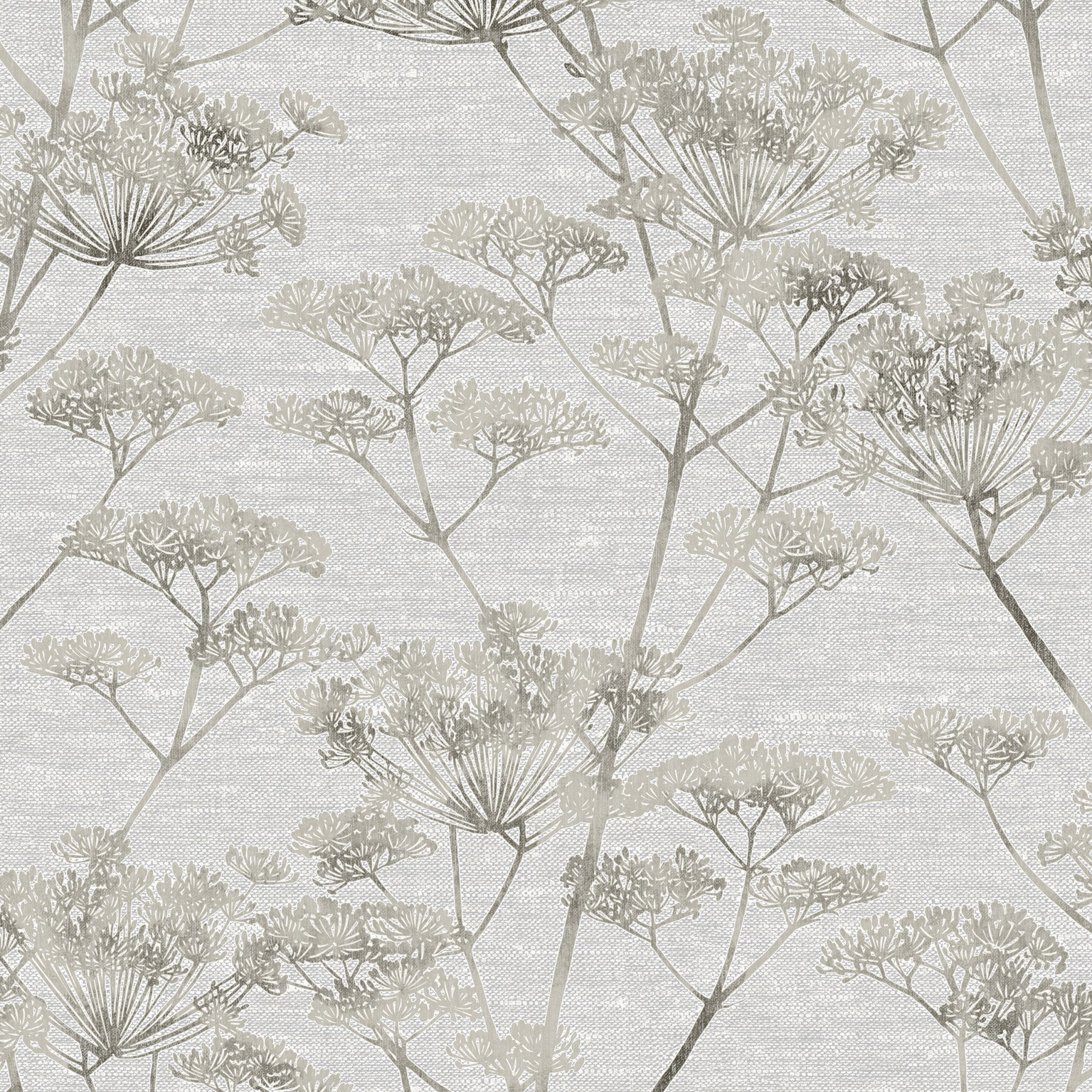 Boutique Serene Seedhead Grey Wallpaper - 10m x 52cm