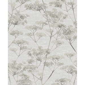 Boutique Serene Seedhead Grey Wallpaper - 10m x 52cm