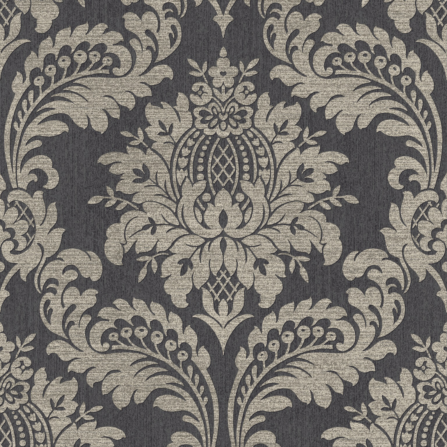 Boutique Archive Damask Black & Gold Wallpaper - 10m x 52cm