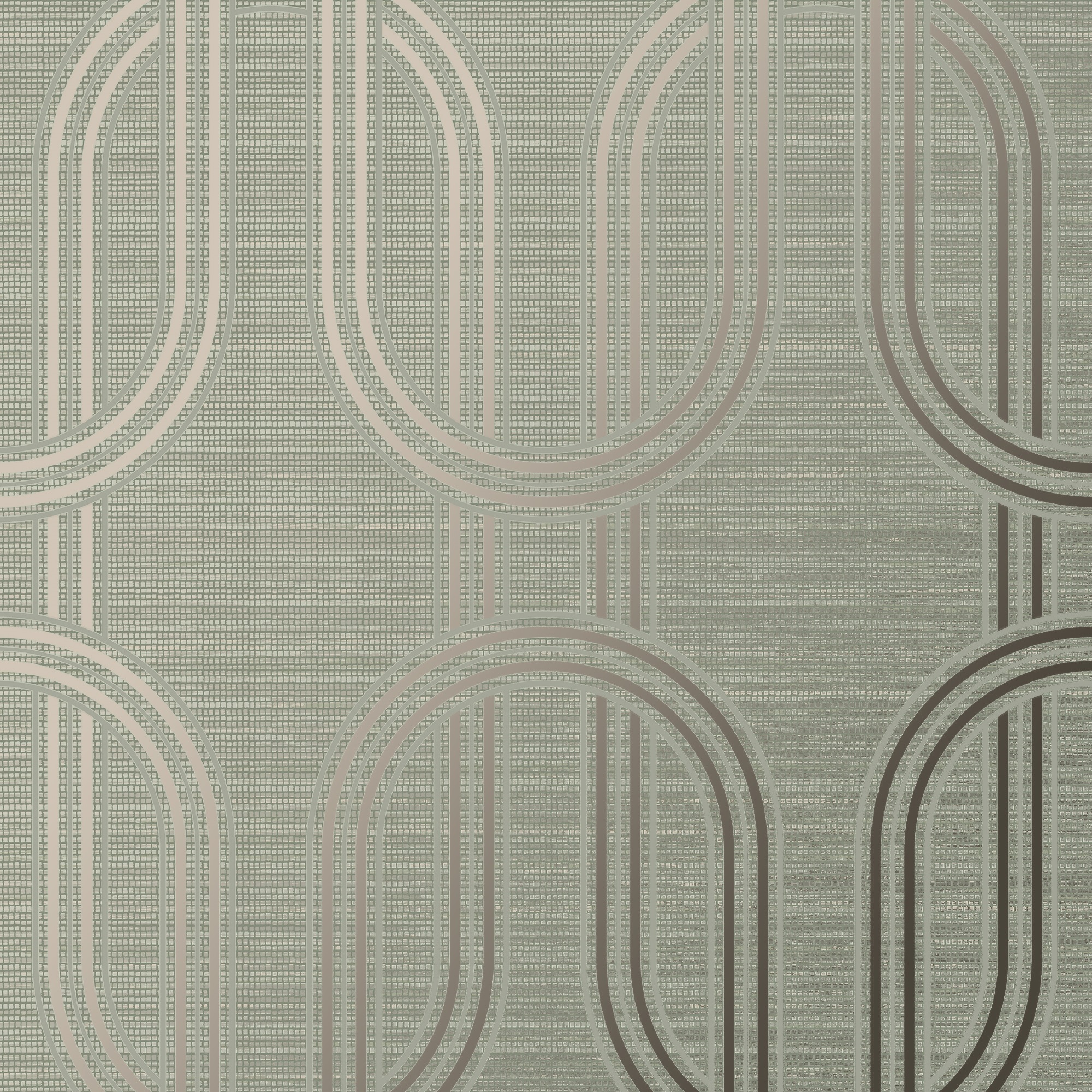 Boutique Indulgent Geo Sage Wallpaper - 10m x 52cm