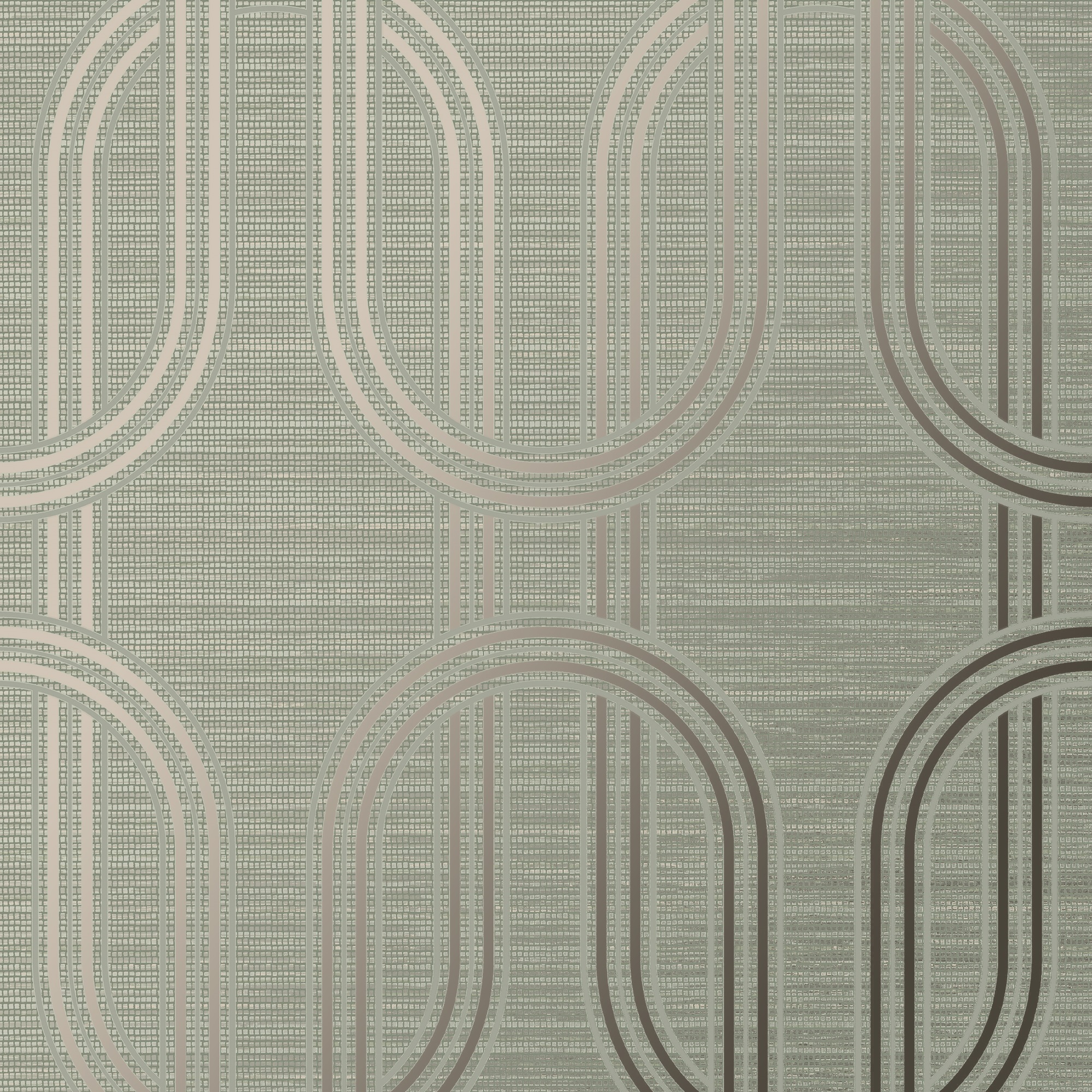 Boutique Indulgent Geo Sage Wallpaper - 10m x 52cm