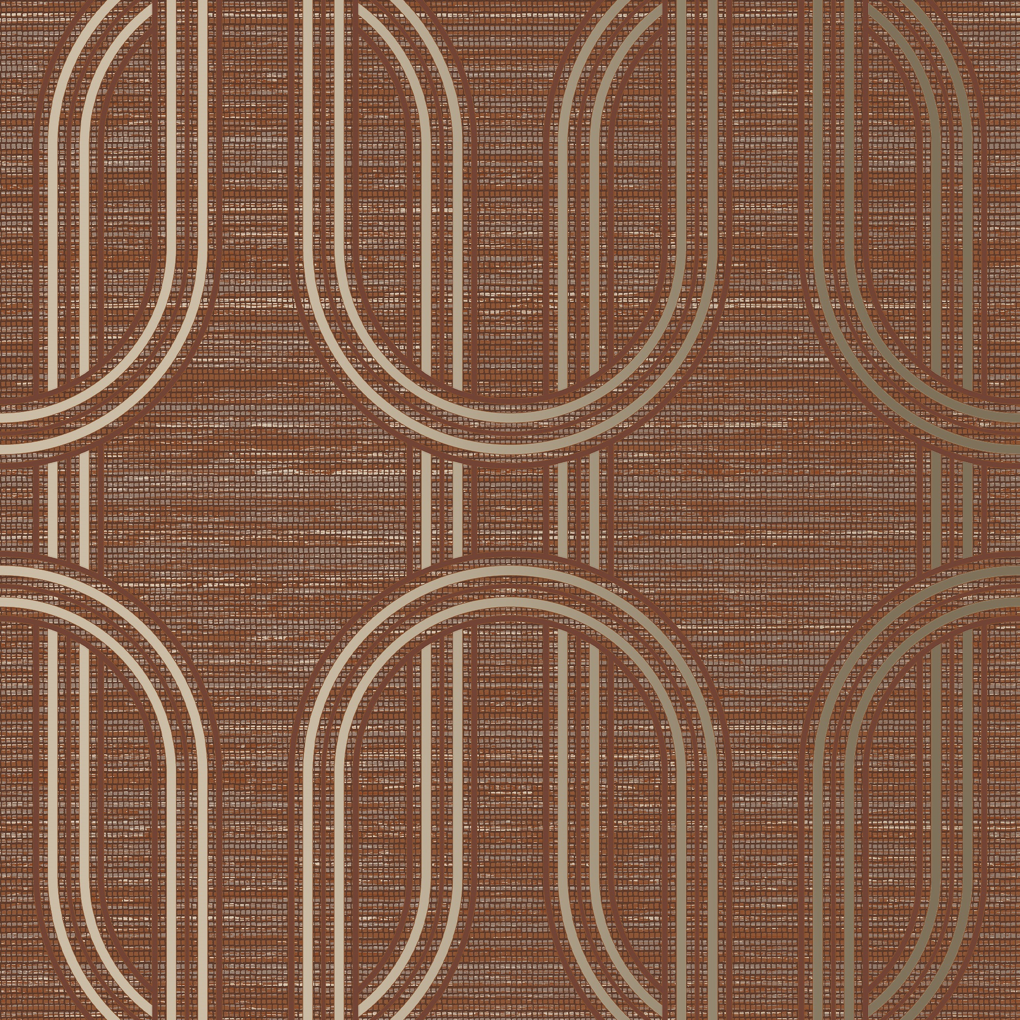 Boutique Indulgent Geo Ruby Wallpaper - 10m x 52cm