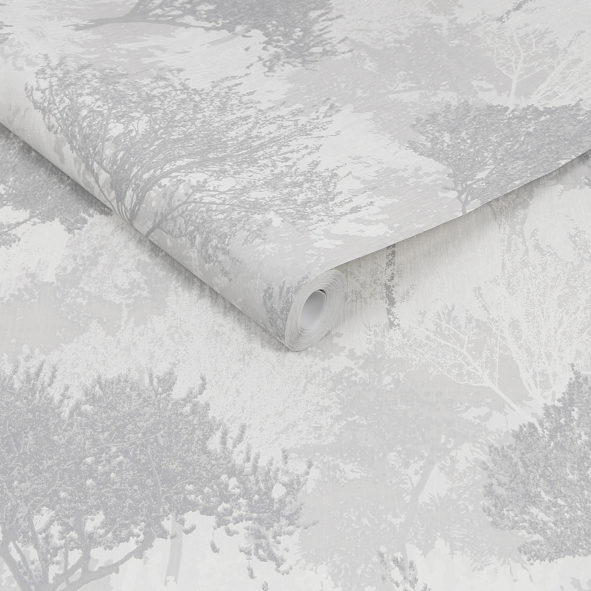 Superfresco Easy Birch  Silver Wallpaper - 10m x 52cm