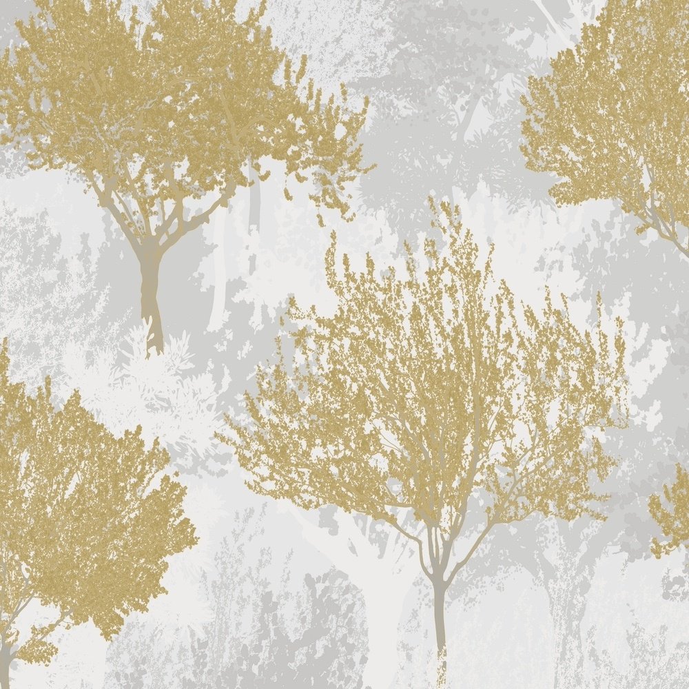 Superfresco Easy Birch Mustard Wallpaper - 10m x 52cm