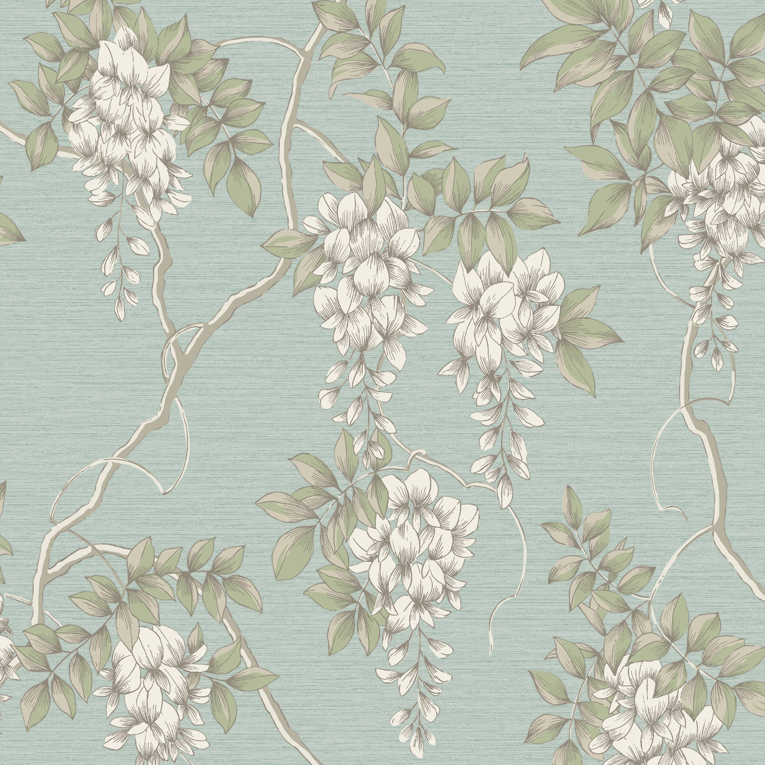 Superfresco Easy Wisteria Duck Egg Wallpaper - 10m x 52cm