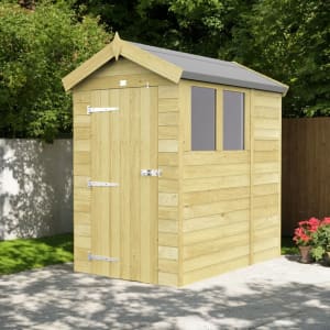 DIY Sheds Apex Shiplap Pressure Treated Shed - 4 x 6ft