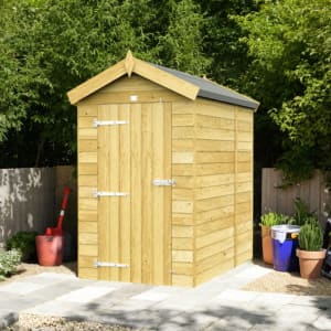 DIY Sheds Apex Shiplap Pressure Treated Windowless Shed - 4 x 6ft