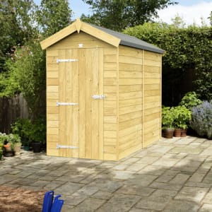 DIY Sheds Apex Shiplap Pressure Treated Windowless Shed - 4 x 7ft