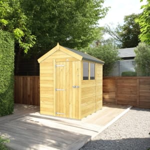 DIY Sheds Apex Shiplap Pressure Treated Shed - 5 x 6ft
