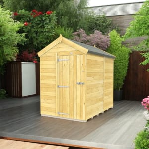 DIY Sheds Apex Shiplap Pressure Treated Windowless Shed - 5 x 7ft