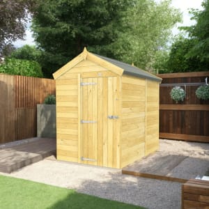 DIY Sheds Apex Shiplap Pressure Treated Windowless Shed - 5 x 8ft