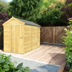 DIY Sheds Apex Shiplap Pressure Treated Windowless Shed - 5 x 10ft