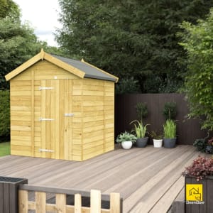 DIY Sheds Apex Shiplap Pressure Treated Windowless Shed - 6 x 6ft