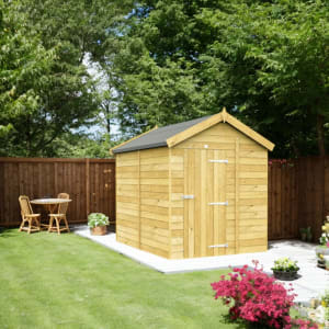 DIY Sheds Apex Shiplap Pressure Treated Windowless Shed - 6 x 8ft