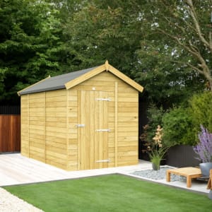 DIY Sheds Apex Shiplap Pressure Treated Windowless Shed - 6 x 10ft