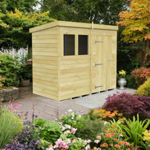 DIY Sheds Pent Shiplap Pressure Treated Shed - 8 x 4ft