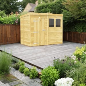 DIY Sheds Pent Shiplap Pressure Treated Shed - 8 x 5ft