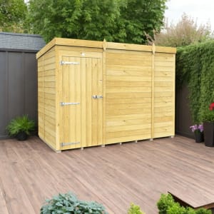 DIY Sheds Pent Shiplap Pressure Treated Windowless Shed - 10 x 5ft