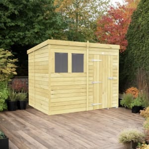 DIY Sheds Pent Shiplap Pressure Treated Shed - 8 x 6ft