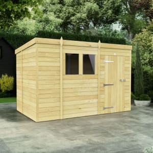 DIY Sheds Pent Shiplap Pressure Treated Shed - 10 x 6ft