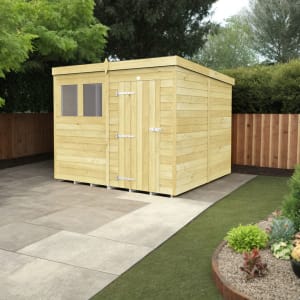 DIY Sheds Pent Shiplap Pressure Treated Shed - 8 x 8ft