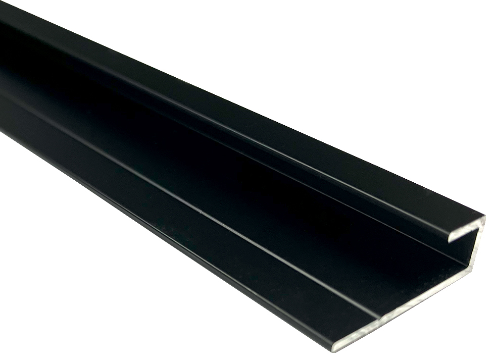 Mermaid Alloy Edge Profile 800mm - Matt Black