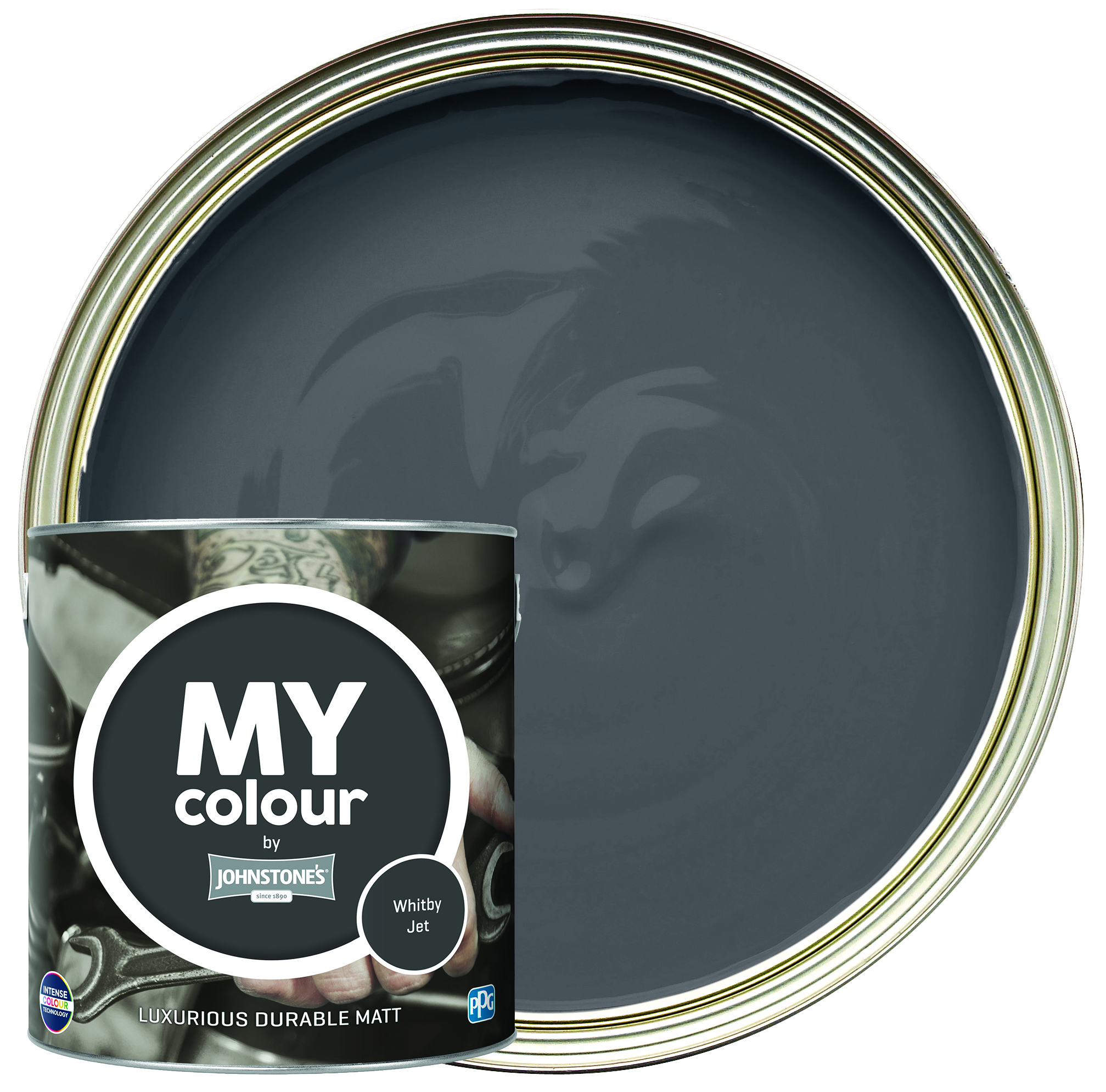 MY colour by Johnstone's - Durable Matt Emulsion Paint - Whitby Jet - 2.5L