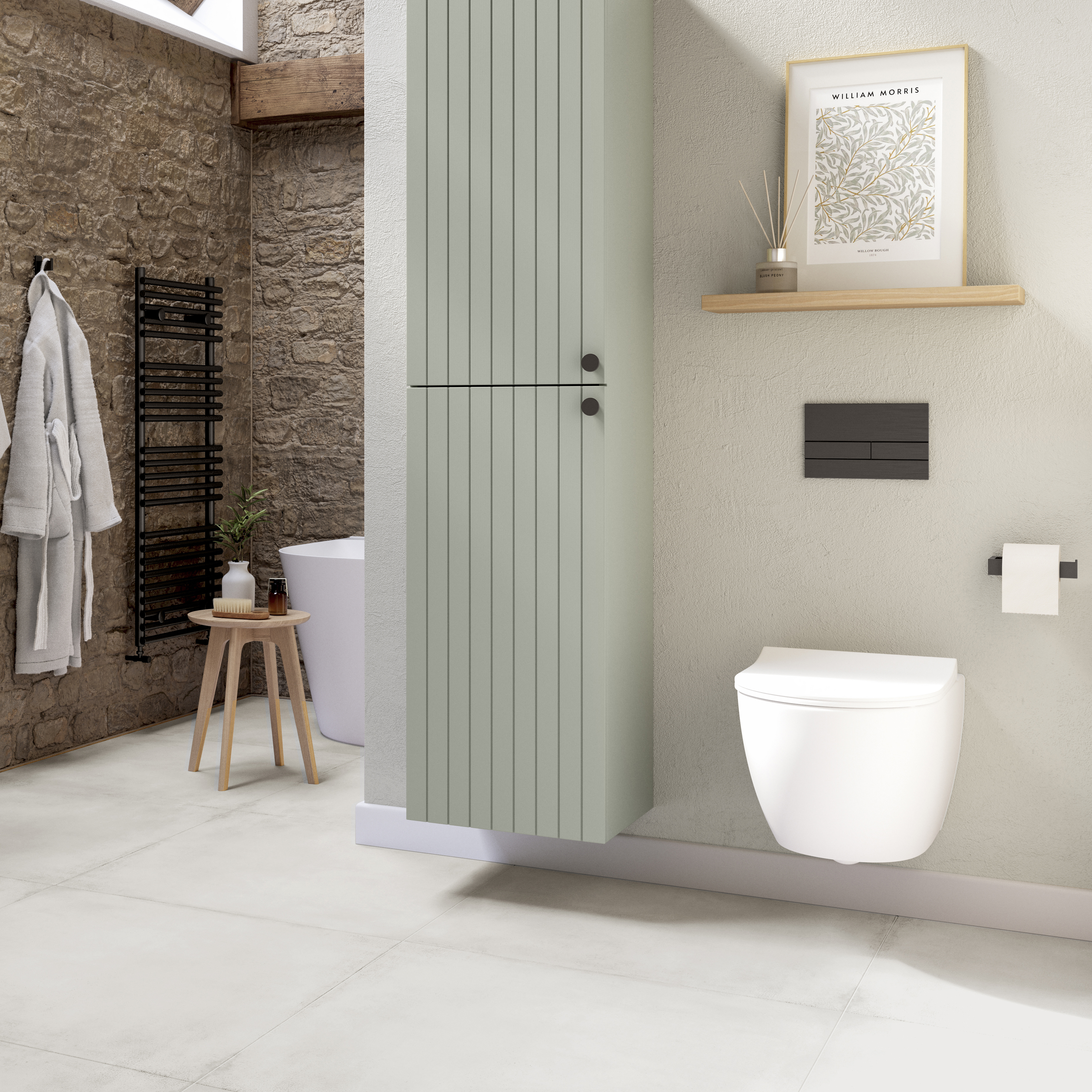 Wickes Boutique Aspen White Lappatto Porcelain Wall & Floor Tile - 800 x 800mm