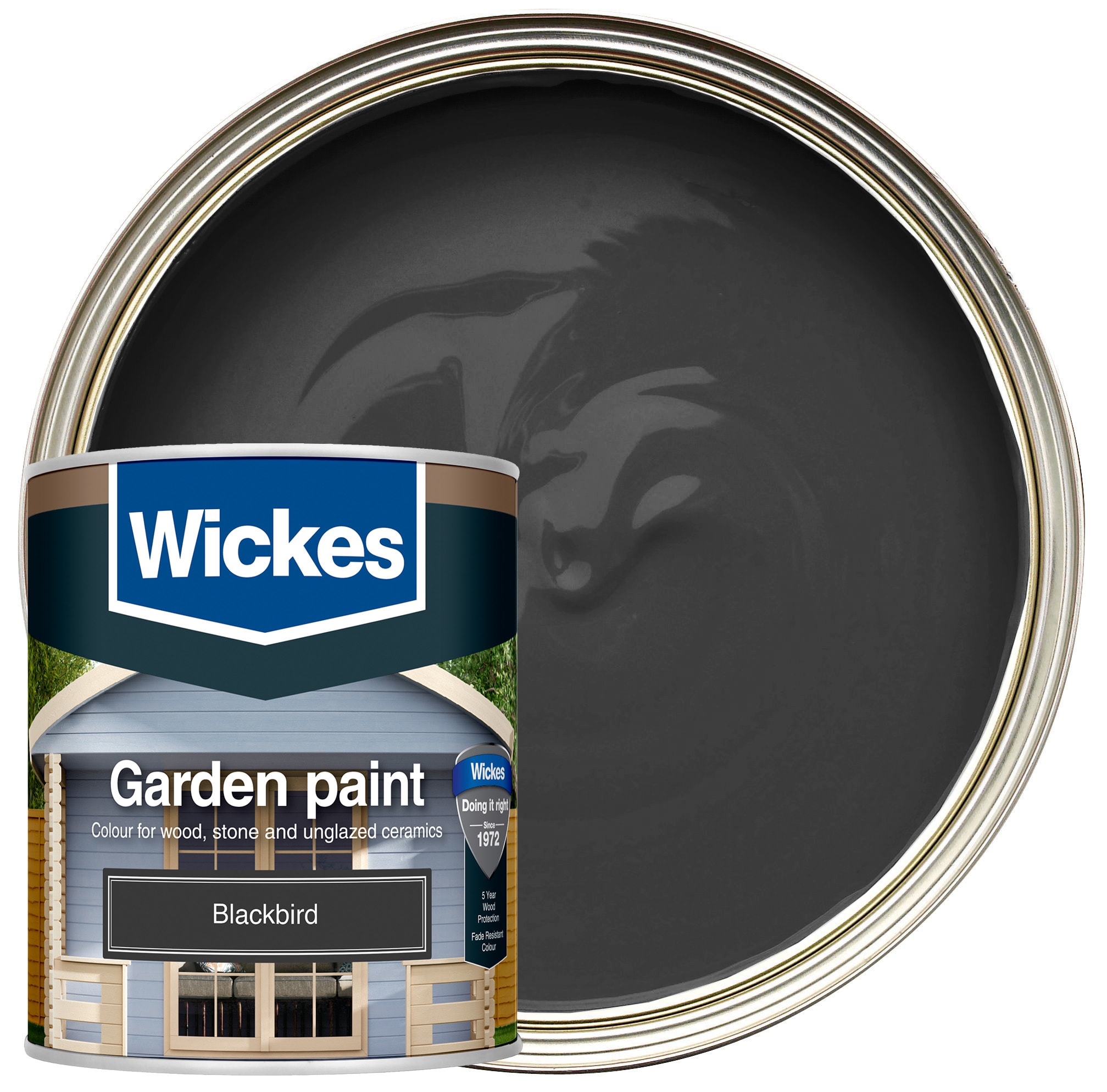 Wickes Garden Colour Matt Wood Treatment - Blackbird