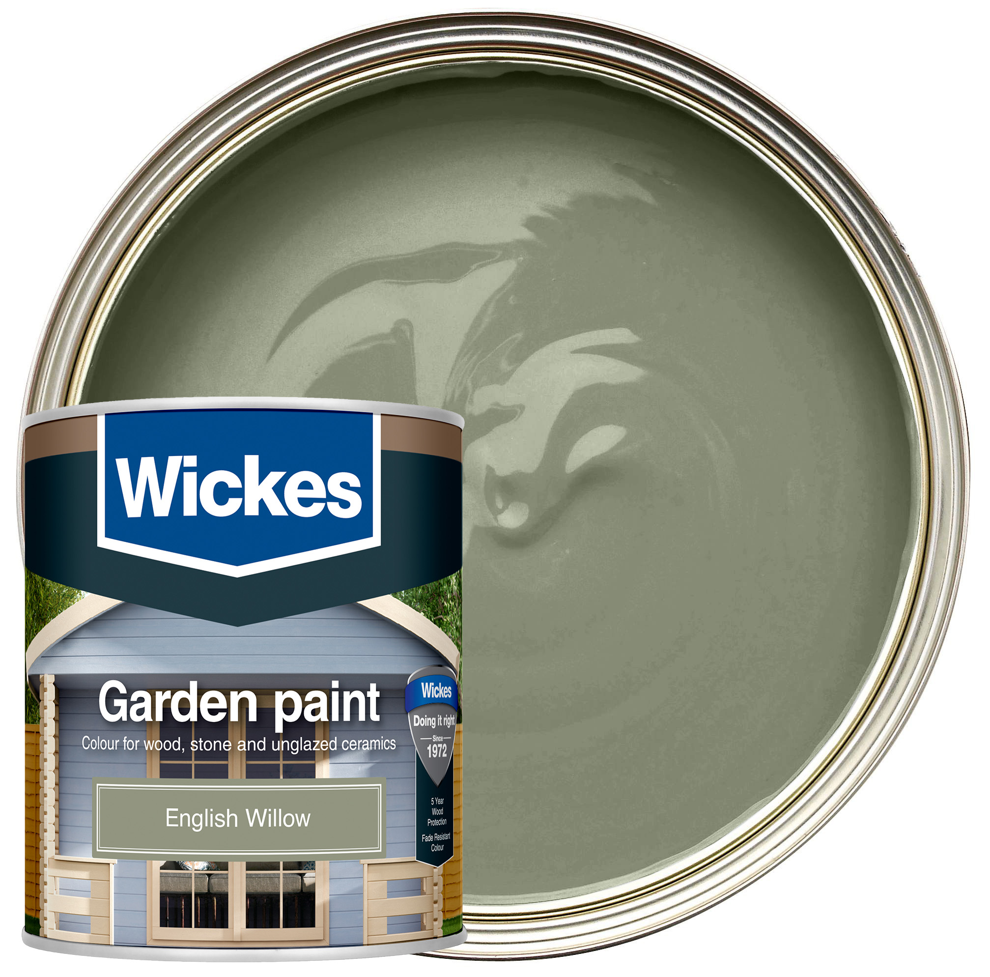 Wickes Garden Colour Matt Wood Treatment - English Willow - 1L