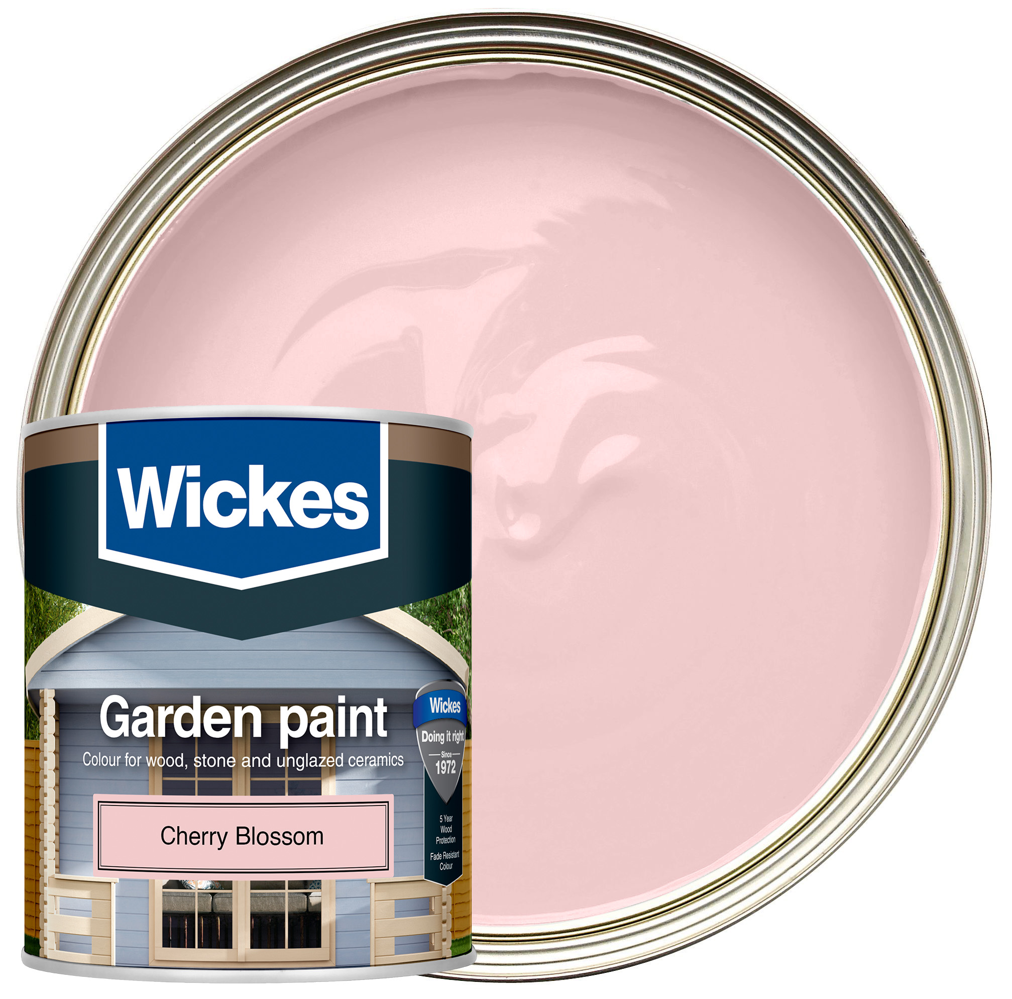 Wickes Garden Colour Matt Wood Treatment - Cherry Blossom - 1L