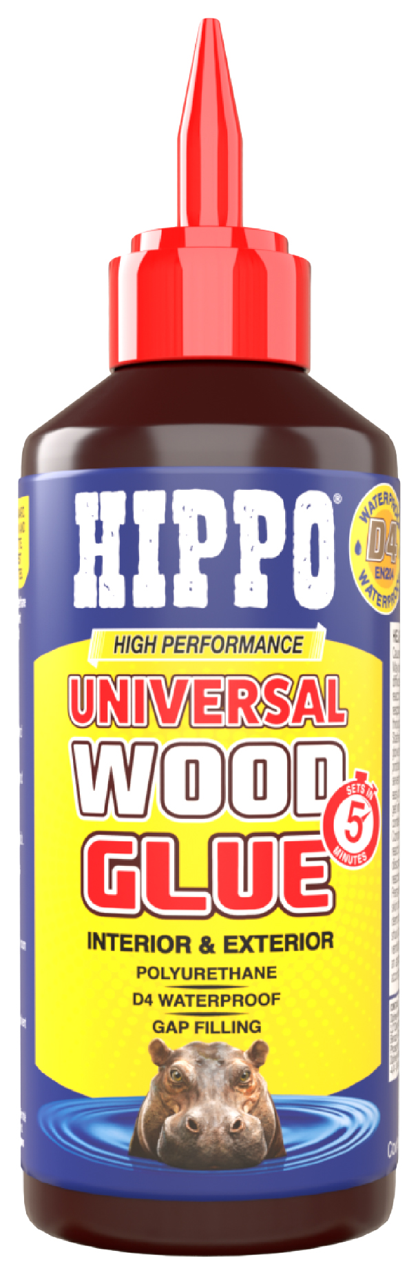 Hippo Polyurethane 5 Minute Wood Glue - 550gm