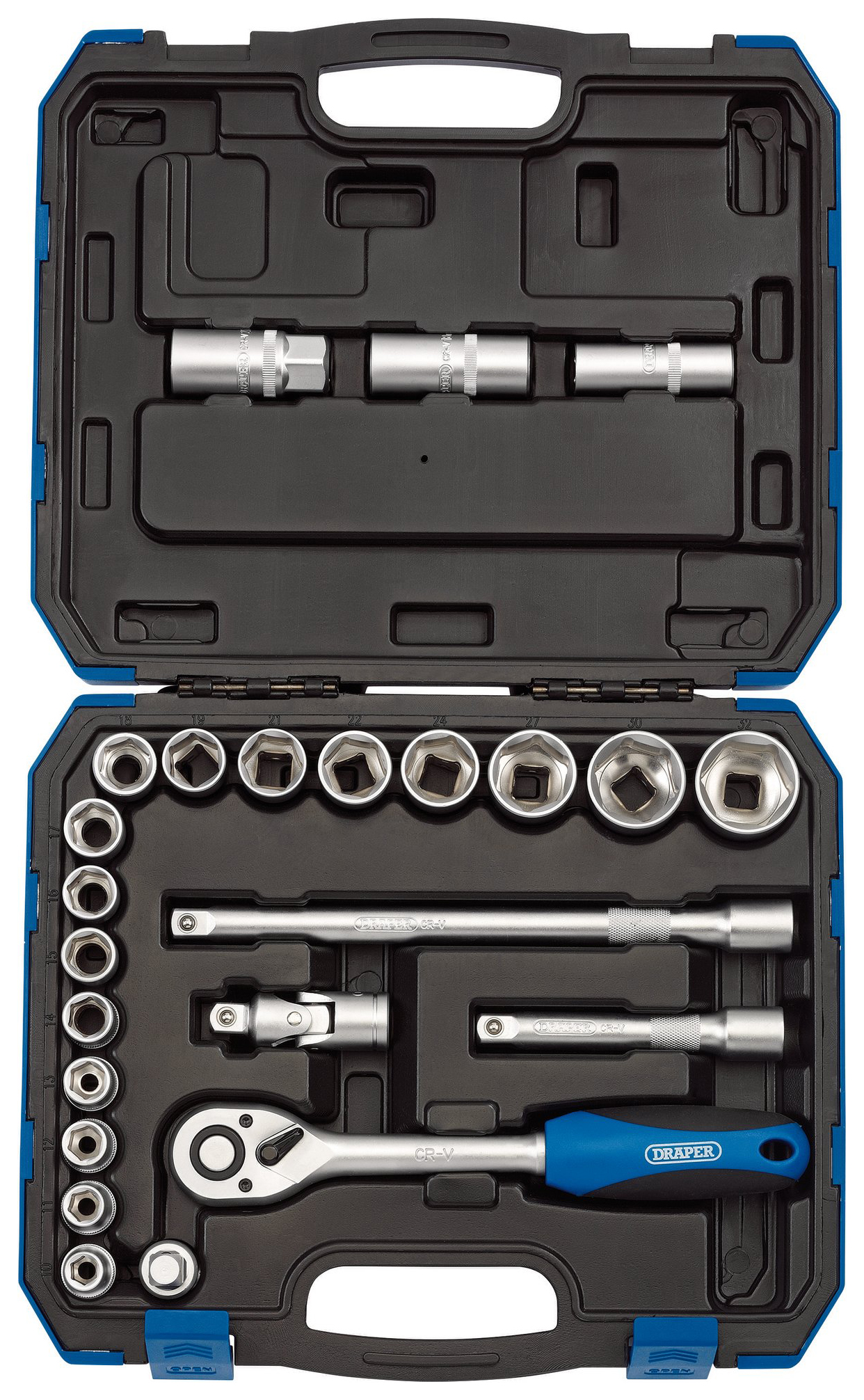 Draper HD24M 1/2" Square Drive Metric Socket Set - 24 Piece