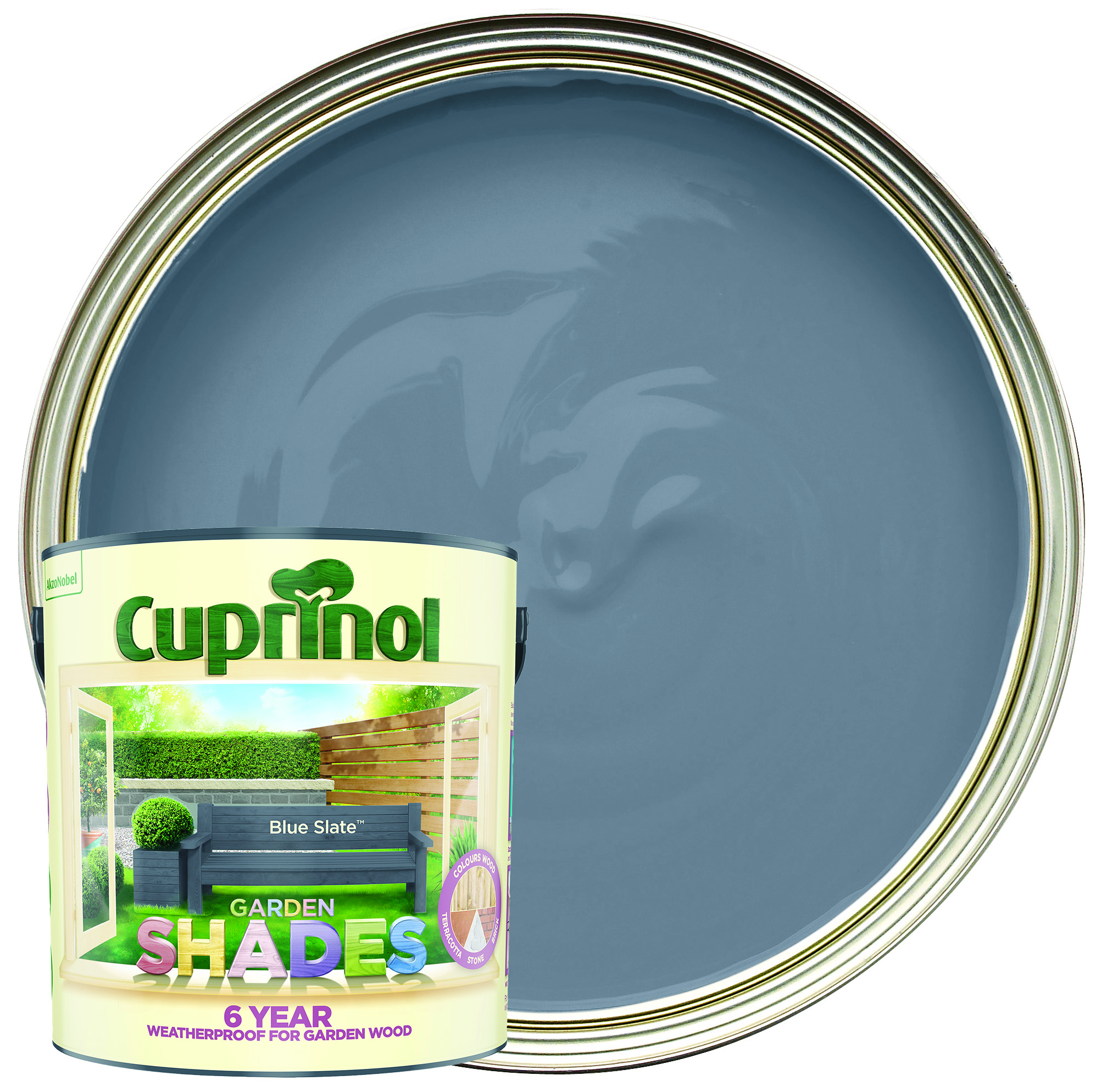 Cuprinol Garden Shades Matt Wood Treatment - Blue Slate - 2.5L-6779 