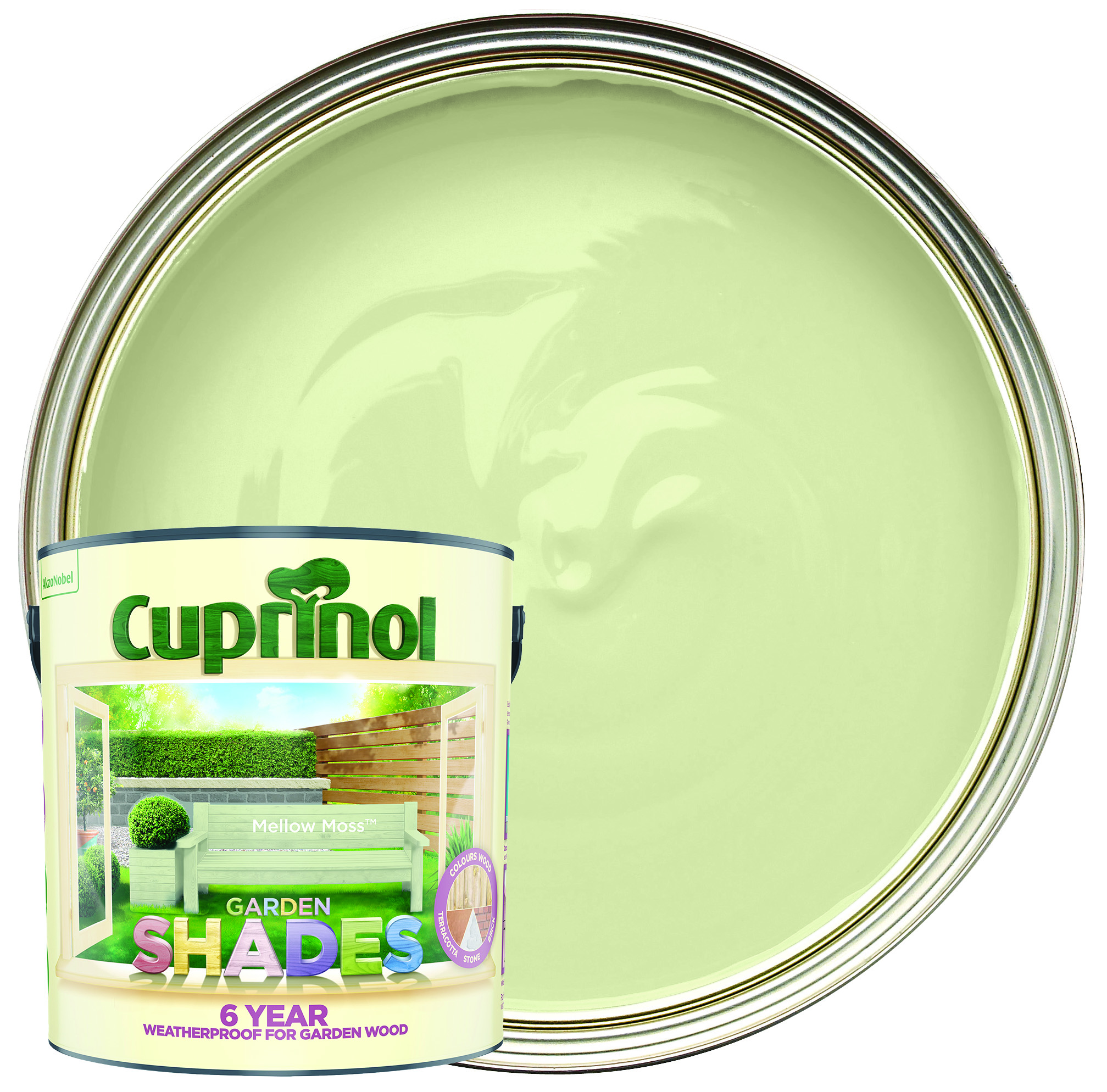 Cuprinol Garden Shades Matt Wood Treatment - Mellow Moss - 2.5L-6814 