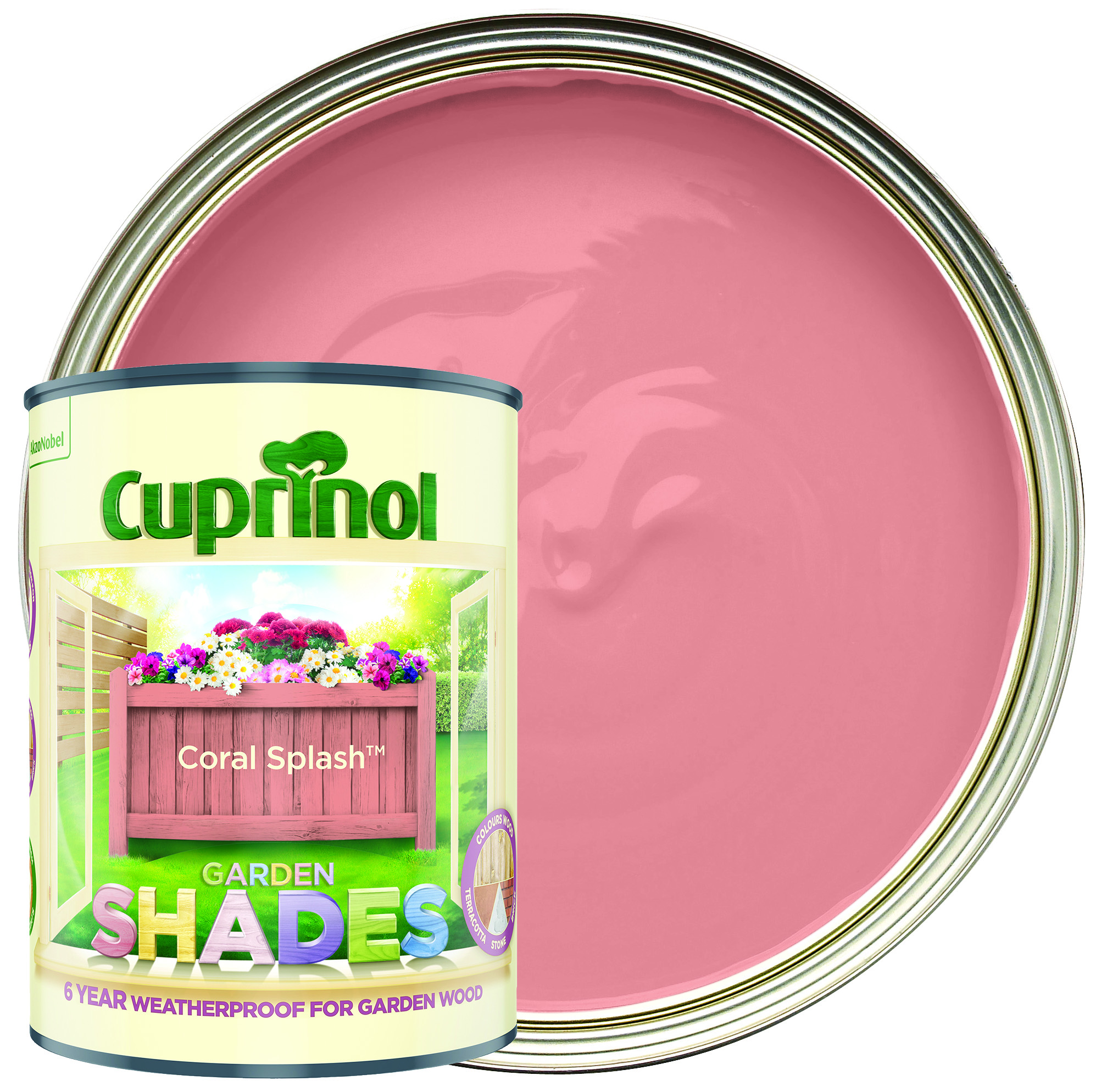 Cuprinol Garden Shades Matt Wood Treatment - Coral Splash - 1L