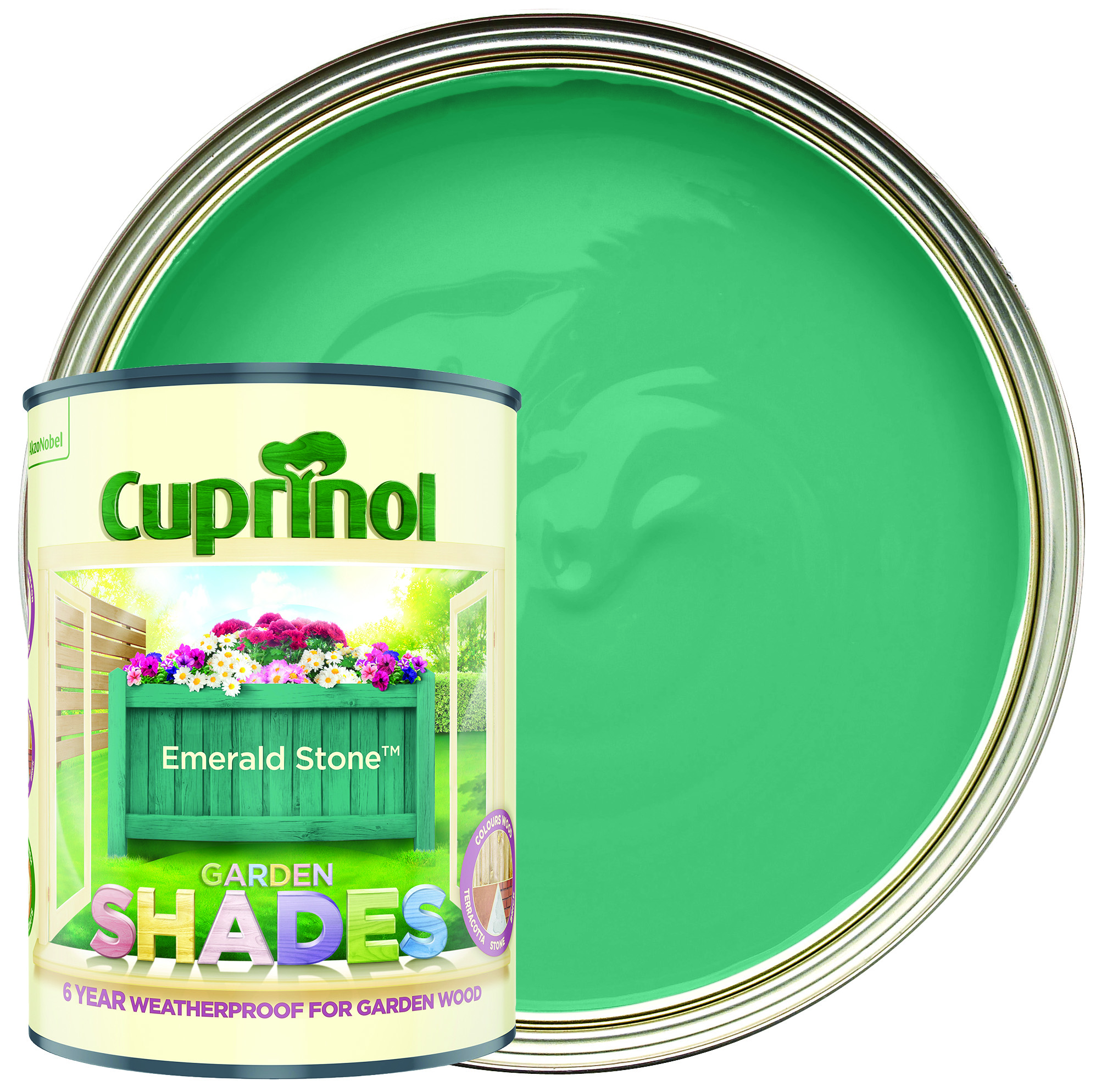 Cuprinol Garden Shades Matt Wood Treatment - Emerald Stone - 1L