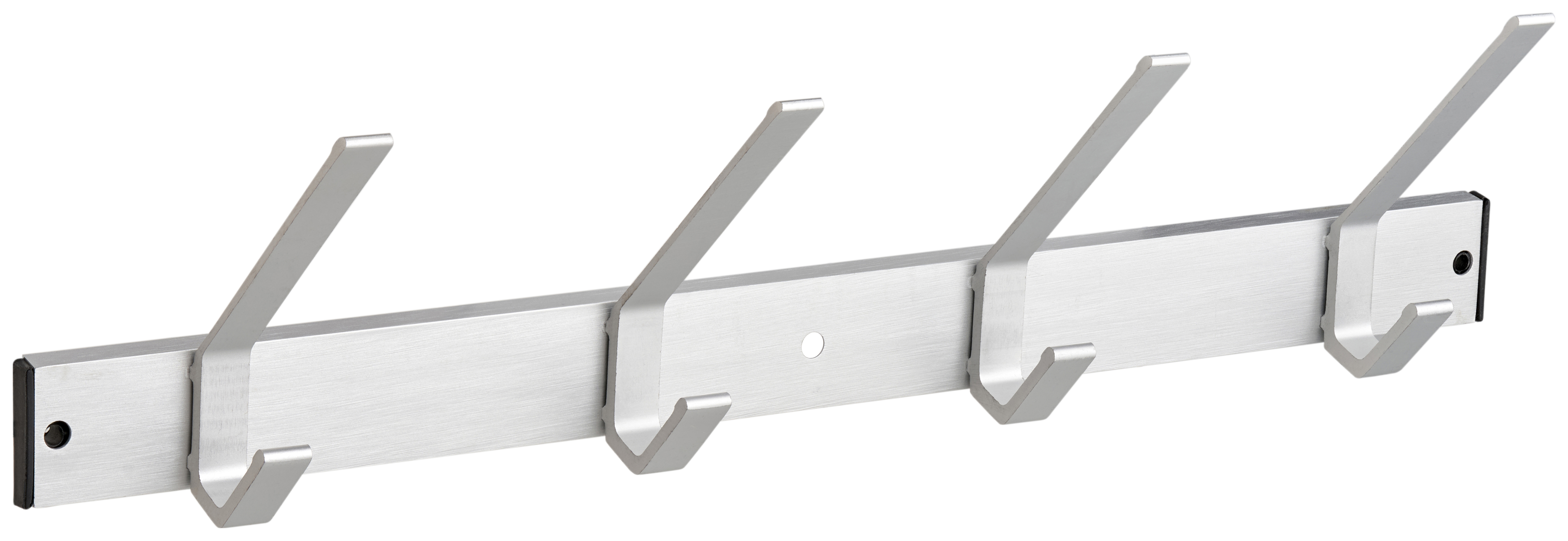 Wickes 4 Utility Coat Hooks on Satin Aluminium Rail