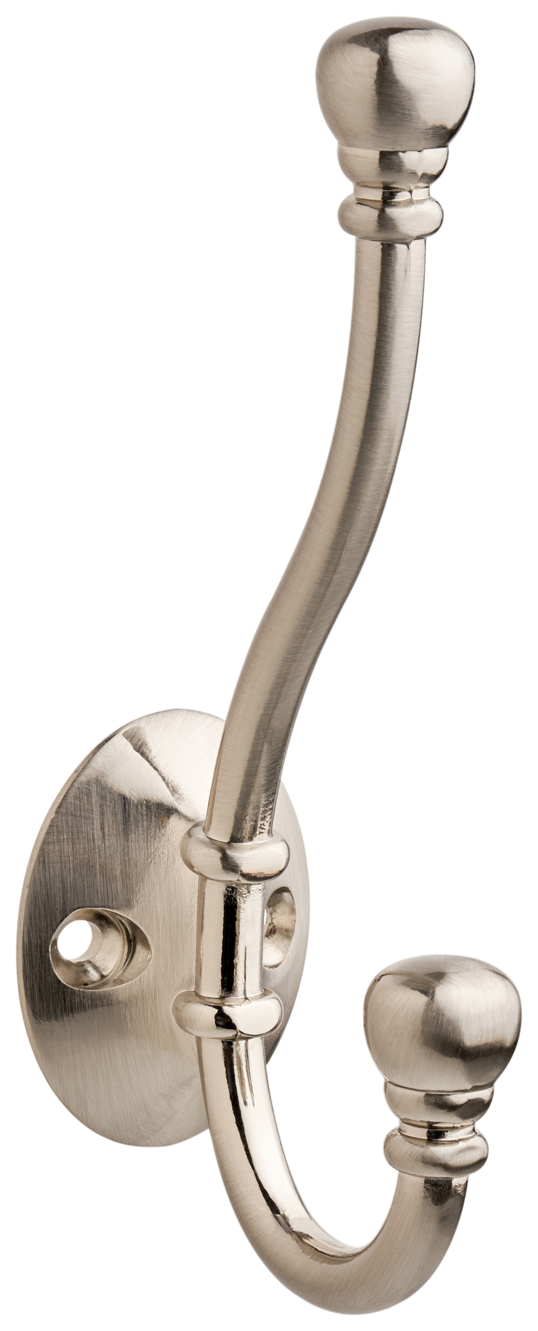 Wickes Ball End Hat & Coat Hook - Satin Nickel