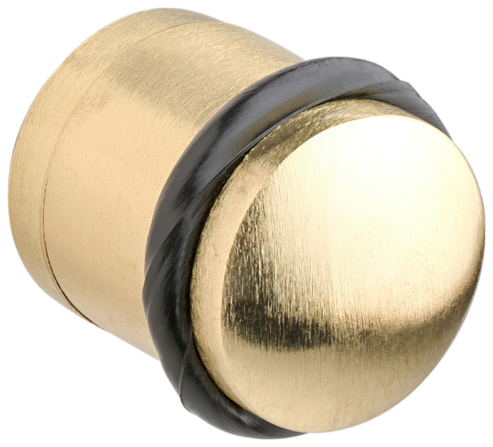 Wickes Cylinder Door Stop - Brushed Brass