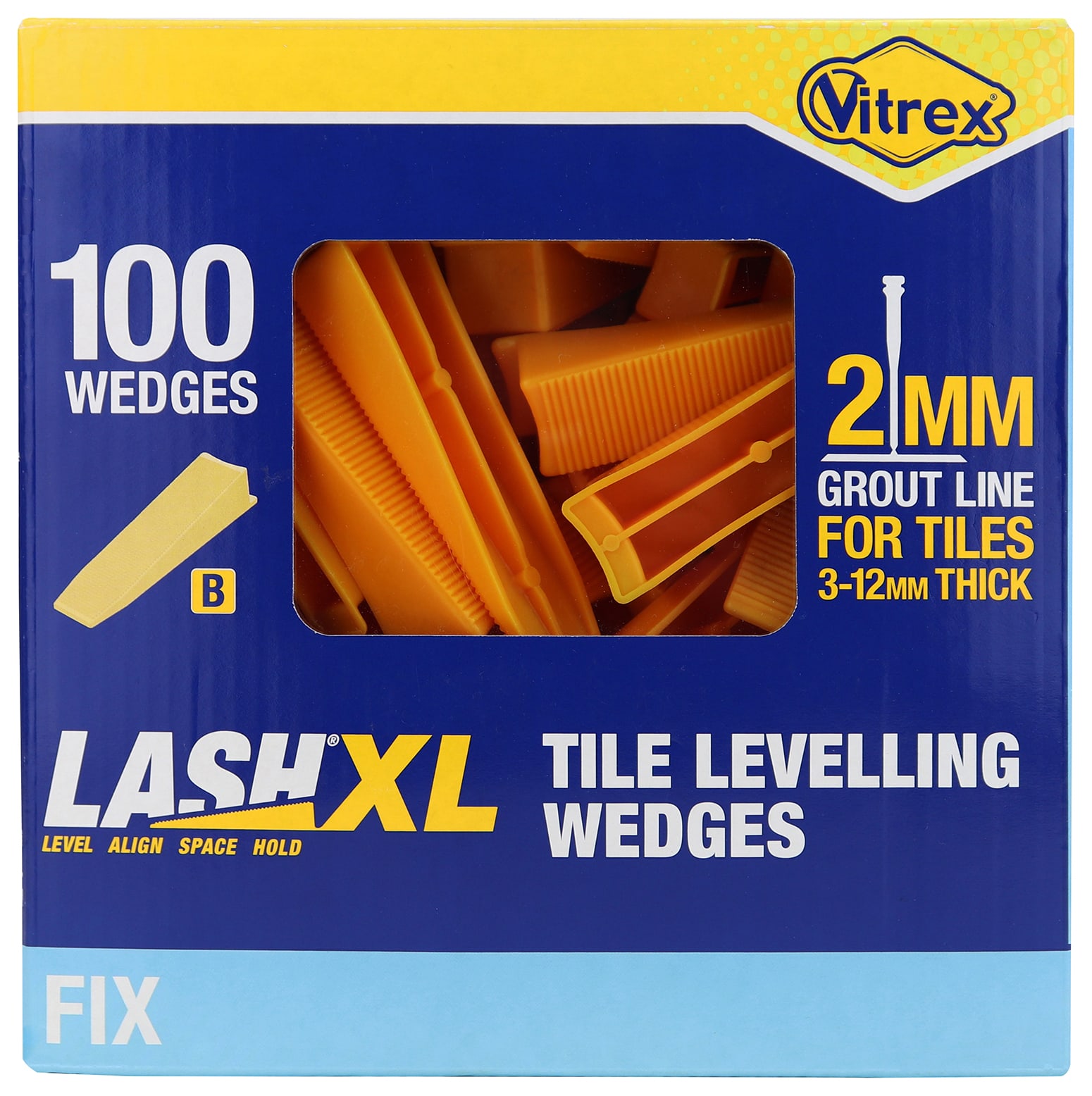 Vitrex LASHXL Tile Levelling Wedges Pack of 100 Wickes