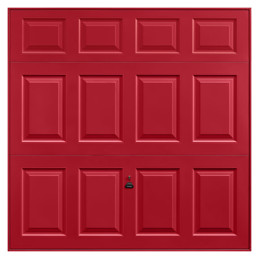 Garador Beaumont Panelled Framed Retractable Garage Door - Ruby Red - 2286mm